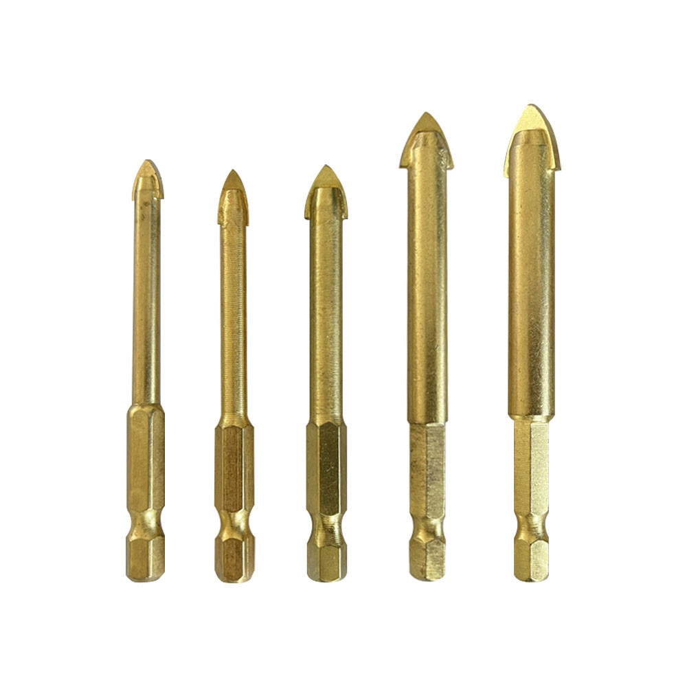 Набор копьевидных сверл по стеклу и плитке 5 шт, 3–10 мм, карбид вольфрама, титановое покрытие Киев - изображение 7