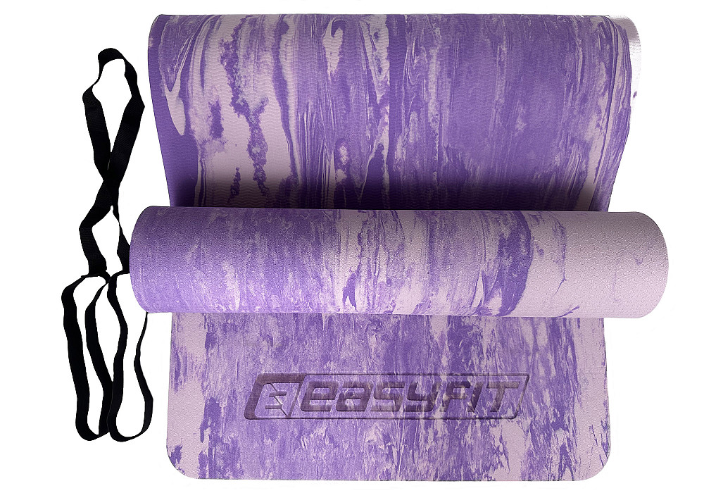 Килимок для йоги та фітнеса EasyFit s-EVA Mat 8 мм Фіолетовий Коломия - фото 2