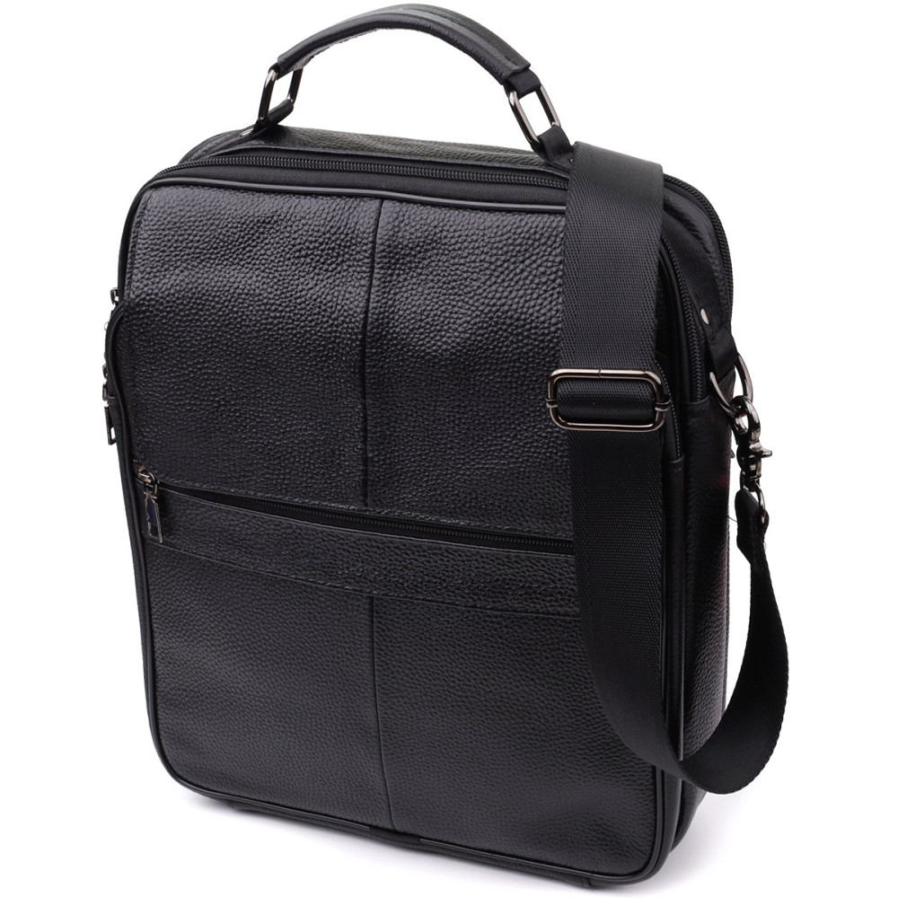 Мужская сумка с ручкой для переноса в руке из натуральной кожи Vintage 23026 Черный Киев - изображение 1