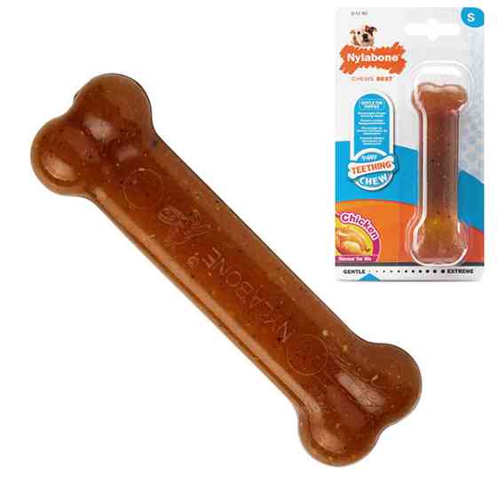 Nylabone Puppy Chew Bone НІЛАБОН БОУН кістка жувальна іграшка для цуценят, смак курки Київ