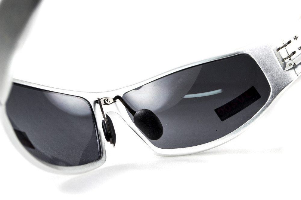 Окуляри захисні Global Vision BAD-ASS-1 Silver (gray) чорні в металевій оправі Запоріжжя - фото 3