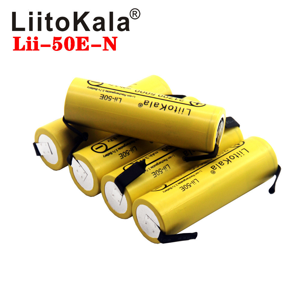 Аккумулятор Liitokala 21700 Lii-50Е 3.7V 5000mAh с выводами под пайку (Желтый) Винница - изображение 4