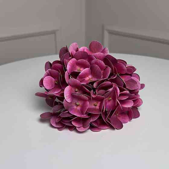 Гортензия латексная искусственная h=70см d=17см 1шт. Цвет: фуксия FK-77 Ивано-Франковск