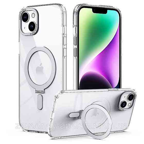 Iphone 14 Plus Чехол подставка MagSafe (прозрачный) Одесса