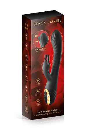 Силіконовий вібратор RABBIT MY MAHARANI BLACK EMPIRE VIBRATOR Sex Aura Київ