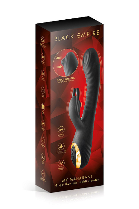 Силіконовий вібратор RABBIT MY MAHARANI BLACK EMPIRE VIBRATOR Sex Aura Київ - фото 1