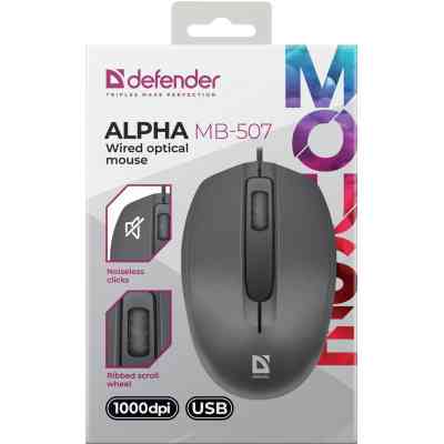 Мишка Defender Alpha MB-507 USB Black (52507) Вінниця