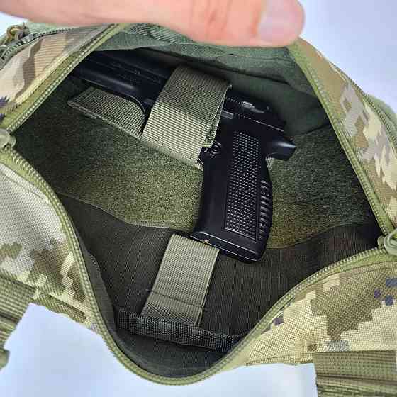 Сумка пояс плечо мужская тактическая, Рюкзак через плечо военная барсетка Сумка через военная NR-49 Львов