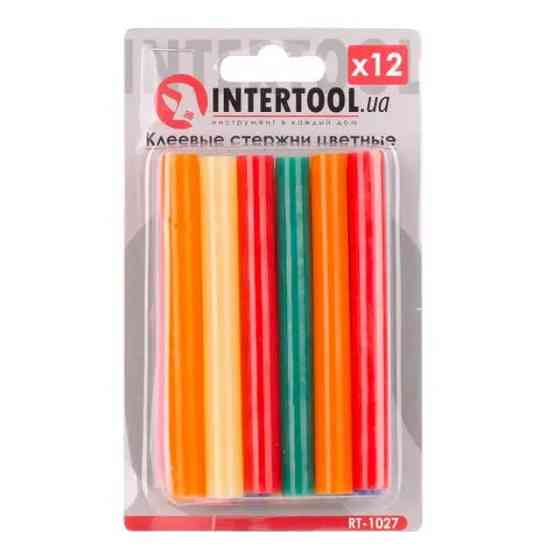 Стержень клеючий INTERTOOL RT-1027 кольор11,2мм 100мм12шт Коломия