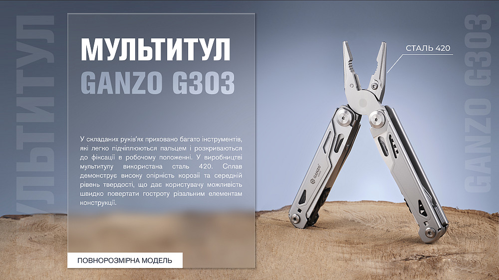 Мультитул Multi Tool Ganzo G303 Київ - фото 17
