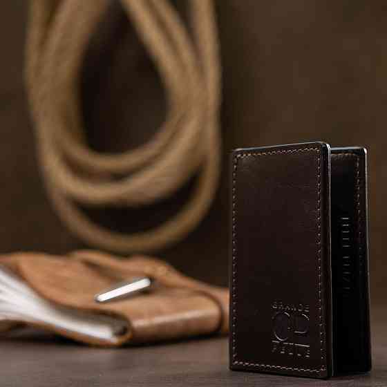 Шкіряна візитниця GRANDE PELLE 11531 Коричневий Київ