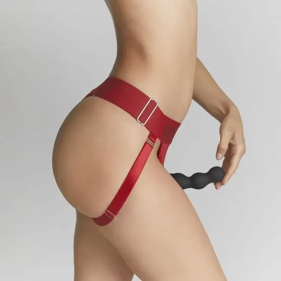 Трусики для страпона Strap-On-Me HARNAIS LINGERIE UNIQUE - One Size - RED Львів