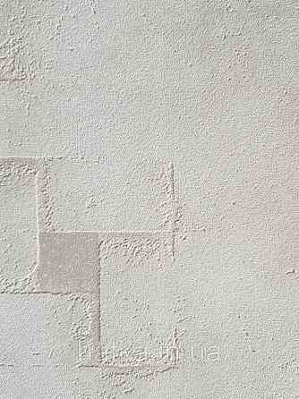 Обои виниловые на флизелине  Grandeco ELUNE EN3304 молочные прямоугольники серые квадраты под штукатурку Киев