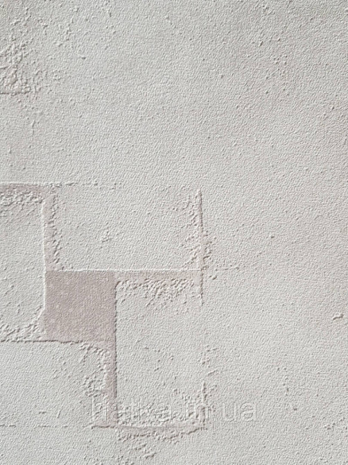 Шпалери вінілові на флізелін Grandeco ELUNE EN3304 молочні прямокутники сірі квадрати під штукатурку Київ - фото 2