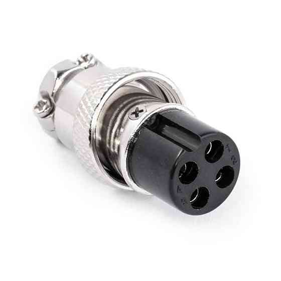 Роз'єм MIC 324, (гнезо), під кабель, 4pin, діам.-12 мм, Tcom Полтава