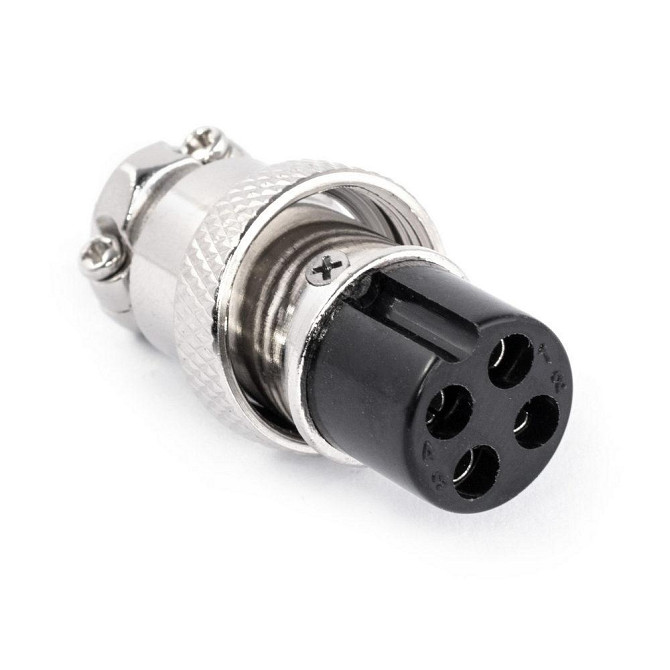 Разъём MIC 324, (гнездо), под кабель, 4pin, диам.-12мм, Tcom Полтава - изображение 1