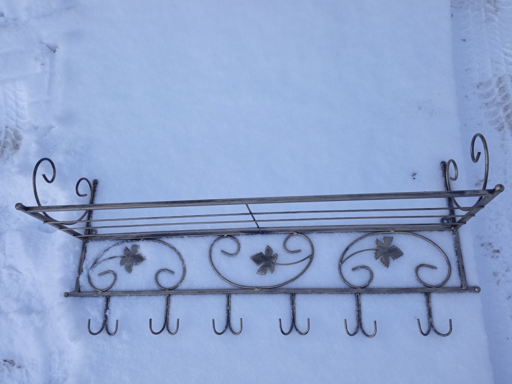 Вешалка кованая настенная большая M-082 для одежды Киев - изображение 7