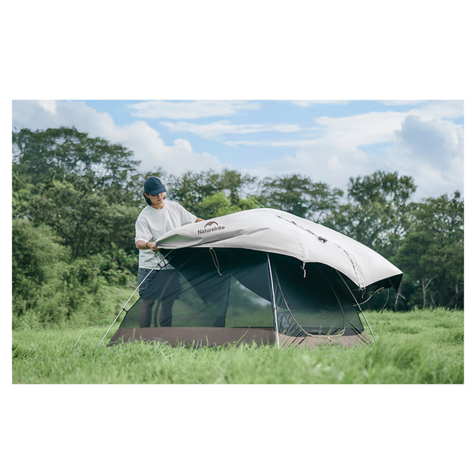 Намет двомісний Naturehike Greek Style CNK2300ZP024 світло-кавовий Київ - фото 12
