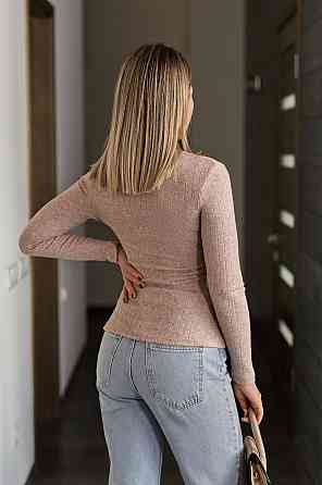 Легкая кофточка в рубчик на запах 