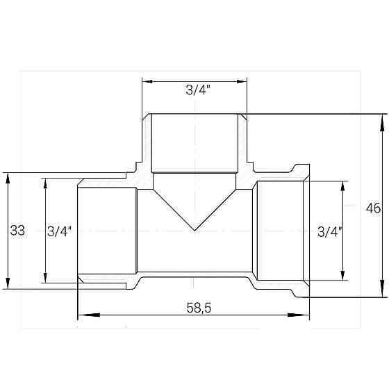 Тройник 3/4″ВНН никелированный NT445S OPTIMUM (000030812) Киев