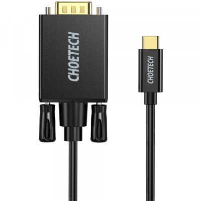 Кабель мультимедийный USB-C to VGA 1.8m FHD60Hz black Choetech (XCV-1801-BK) Винница - изображение 1