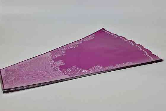 Конусне паковання під квіти h70/15низ/45верх метал малиновий (100 шт.) візерунок136 (1) (100 шт) Харків