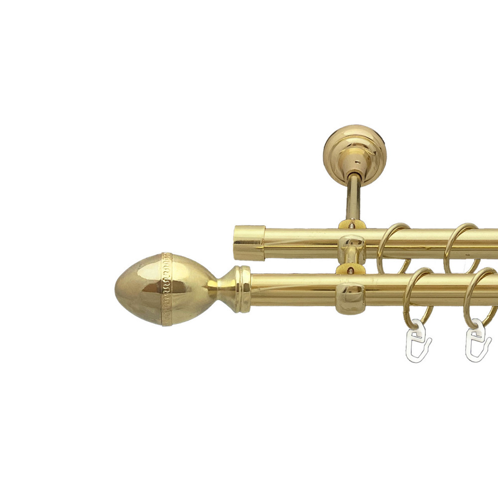 Карниз Orvit Фарже металевий дворядний відкритий Золото 19\19 мм 160 см (00-00013166) Львов - изображение 1