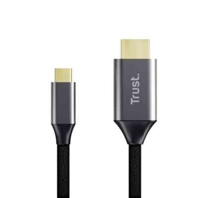 Кабель мультимедийный USB-C to HDMI 2.0m black Trust (25630_TRUST) Винница