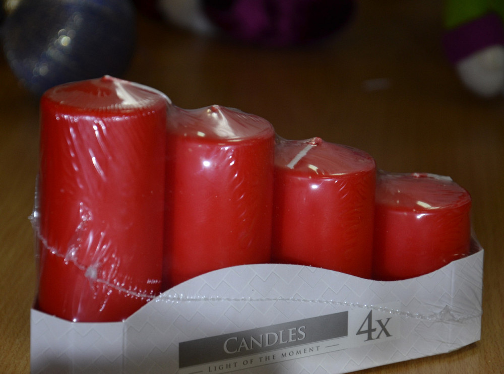 Набір свічок 4 шт. циліндр Bispol AURA Candles Червоні (sw50/4-030) Луцьк - фото 7