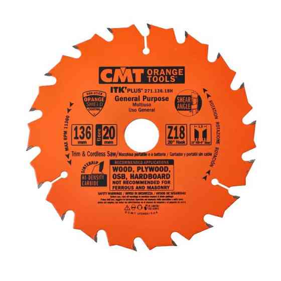 Пильный диск по дереву CMT 136х30х18z К1.5/1.0 (271.136.18H) Одесса