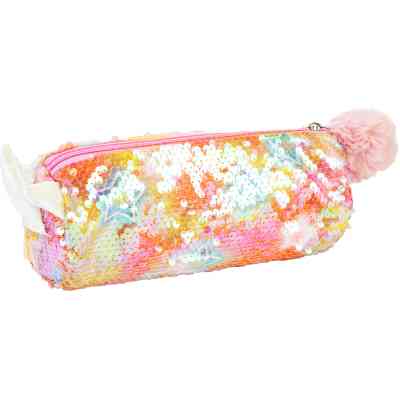 Пенал Cool For School з паєтками та помпоном 1 відділення рожевий (CF87063) Вінниця