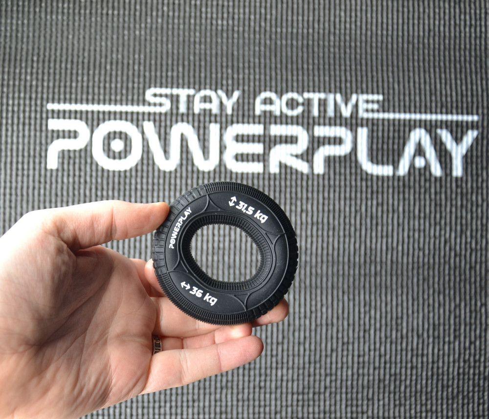 Еспандер кистьовий силіконовий PowerPlay PP-4330 Hand Grip Loops Hard 31.5-36 кг. Чорний Каменское - изображение 5
