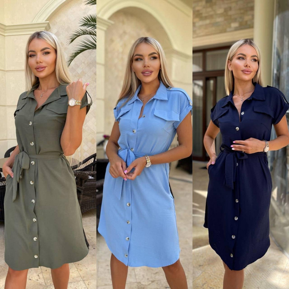 Женское летнее платье  рубашка креп жатка 42-52р Киев - изображение 2