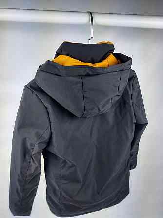Демисезонная черная куртка с желтыми вставками для мальчиков 116,122,134,146 Николаев