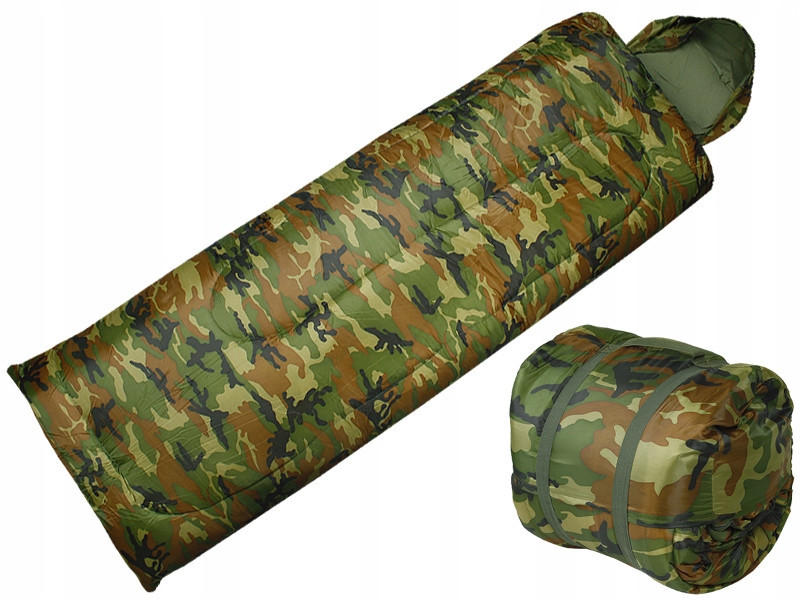 Туристичний Спальний мішок 185х75 см до 0 ° C градусів з чохлом Mil-Tec від Sturm "Pilot" (14101020) Woodland Нововолинськ - фото 1
