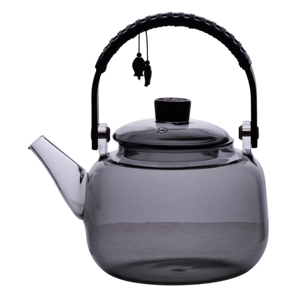 Yiwu Заварник скляний для чаю 0.8 л Заварний чайник для заварювання з дерев'яною ручкою чорний Коломыя - изображение 3