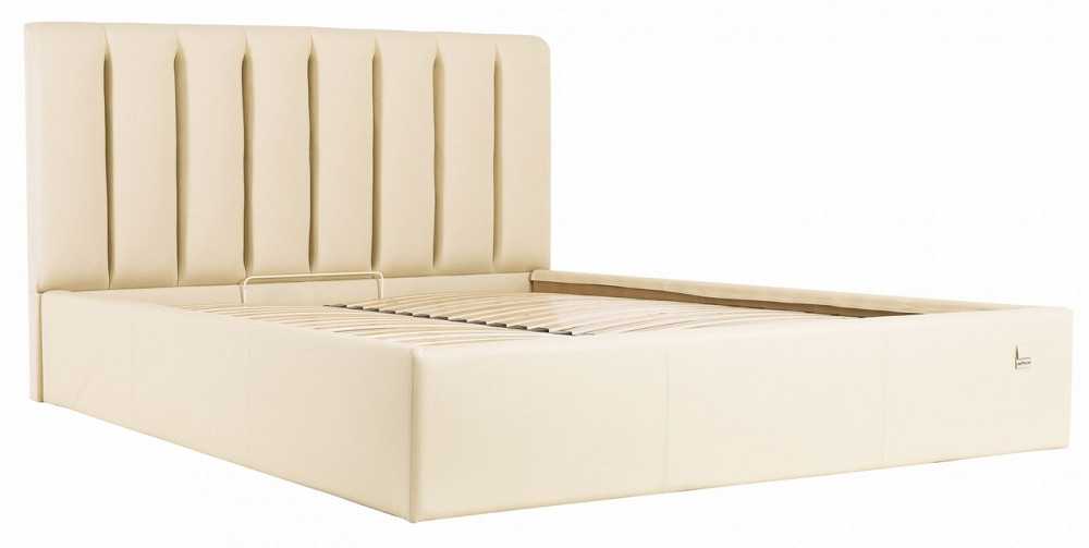 Ліжко Двоспальне Sanam Comfort 160 х 190 см Fly 2207 З підйомним механізмом та нішою для білизни Бежевий Дніпро - фото 11