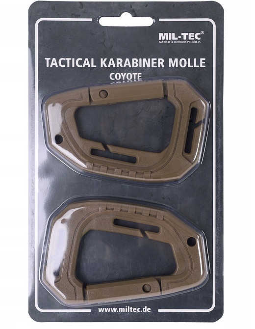 Тактичні карабіни полегшені MOLLE - 2 шт Mil-Tec (15922505) Coyote Нововолинськ - фото 14