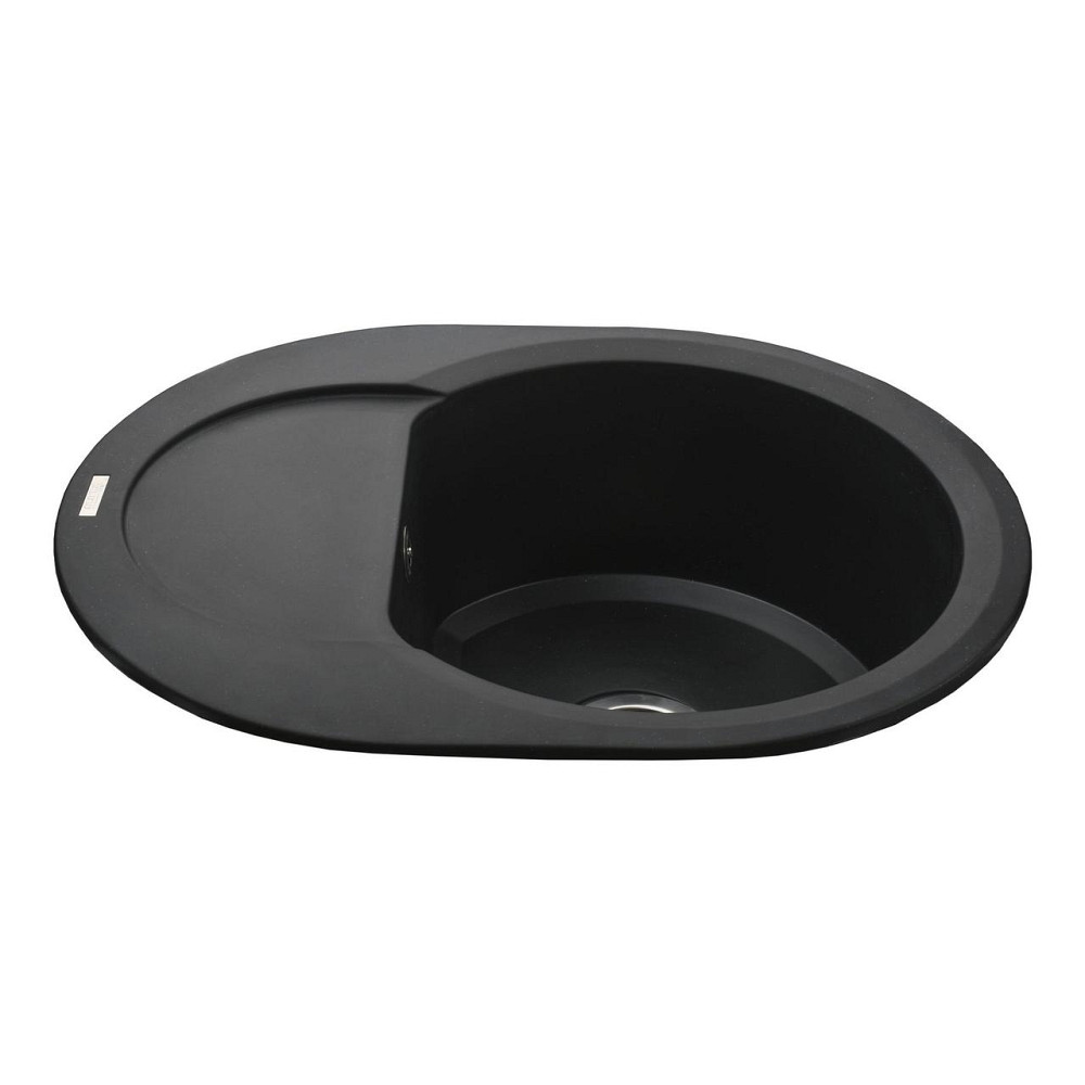 Гранітна мийка Globus Lux MORAINE чорний 600х470 мм-А0001 Київ - фото 4