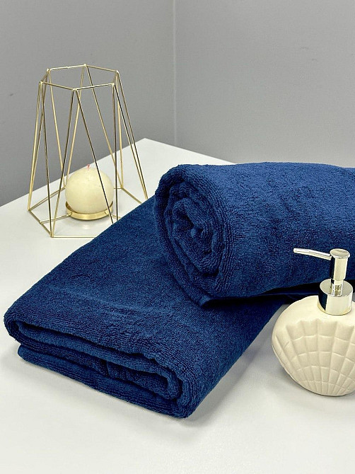 Полотенце банное Ideal Textile махровое 100х150 см (56860335) Темно-синій Черновцы - изображение 1