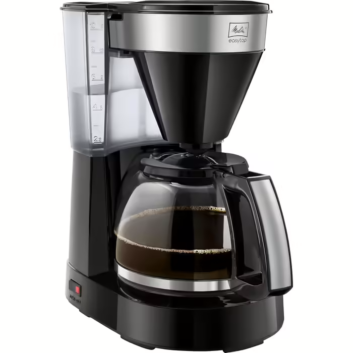 Капельная фильтр-кофеварка Melitta Easy Top Timer (1010-04) с встроенным дисплеем и стеклянным кувшином на 10-15 чашек, черная нер Киев - изображение 3