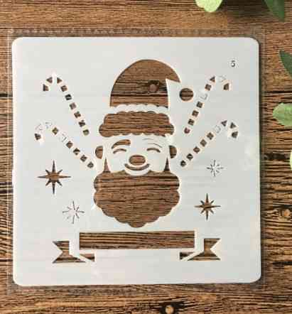 Трафарет для нового года декоративный 13 на 13 см серый Киев