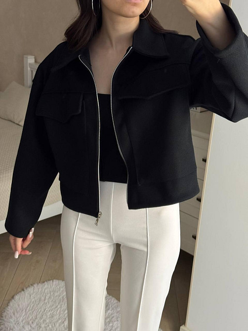 Женский повседневный оверсайз бомбер на молнии турецкий кашемир Одесса - изображение 1