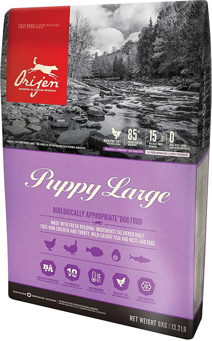 Orijen Puppy Large (Оріджен Паппі Ладж) сухий корм для цуценят великих порід 11.4 kg. Запоріжжя - фото 3