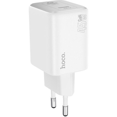 Зарядний пристрій HOCO N42 Elogiado 2xUSB-C PD45W + cable USB-C to Lightning White (6942007617116) Вінниця - фото 4