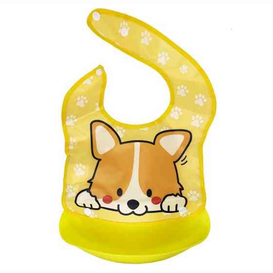 Детский слюнявчик Трактор MGZ-0602(Orange Dog) со съемным карманом Винница