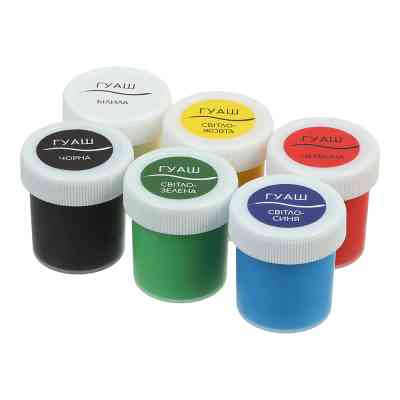 Гуашеві фарби ZiBi KIDS Line -2 6 кольорів х 20 мл (ZB.6610) Вінниця