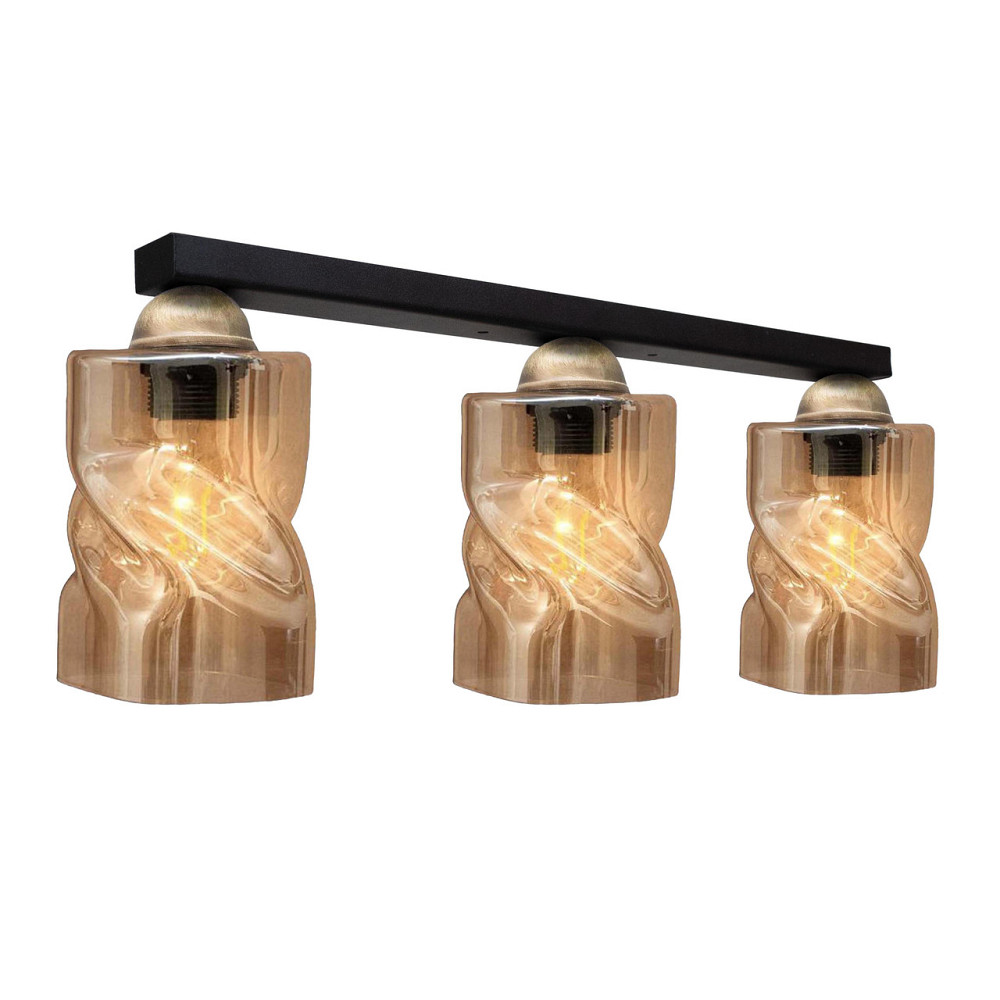 Светильник потолочный MSK Electric Tornado под три лампы PL 202452-3 BK Одесса - изображение 1