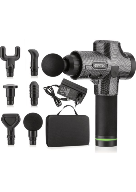 Масажер Gymtek перкусійний зі змінними насадками сірий Киев - изображение 1