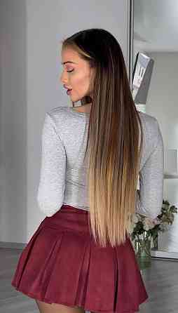 Женская стильная мини юбка-шорты замш на дайвинге Бордо, 42/44 Одесса